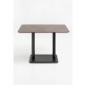 Brest 120 x 75cm Bistro Table (77cm High) - Stone Rust Top & Black Frame by Habufa