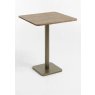 Brest 75 x 75cm Bar Table (92cm High) - Vintage Oak Natural Top & Gold Frame - by Habufa