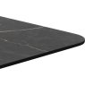 Brest 75 x 75cm Bar Table (92cm High) - Marble Onyx Top & Black Frame - by Habufa Brest 75 x 75cm Bar Table (92cm High) - Marble Onyx Top & Black Frame - by Habufa