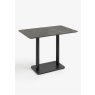 Brest 120 x 75cm Bar Table (92cm High) - Marble Onyx Top & Black Frame - by Habufa
