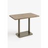 Brest 120 x 75cm Bar Table (92cm High) - Vintage Oak Natural Top & Gold Frame by Habufa