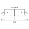 Gravina Loveseat - Slim Arm Version (161cm) by Italia Living