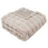 Soft Bubble Throw Faux Rabbit Beige 150 x 200