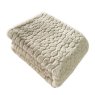Cloud Design Faux Fur Throw Taupe 150 x 200