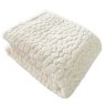 Cloud Design Faux Fur Throw Ivory 150 x 200