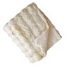 Soft Squared Textured Throw Faux Rabbit Natural 150 x 200