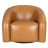 Rocco Swivel Lounge Chair (Brown PU Leather) Rocco Swivel Lounge Chair (Brown PU Leather)