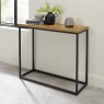 Indus Rustic Oak Narrow Console Table by Bentley Designs