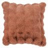 Soft Bubble Cushion In Faux Rabbit Orange 50 x 50