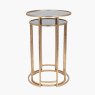Antique Gold Metal and Black Glass Side Tables Antique Gold Metal and Black Glass Side Tables