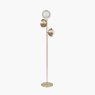 Brushed Brass Metal and White Orb Dome Floor Lamp Brushed Brass Metal and White Orb Dome Floor Lamp