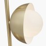Brushed Brass Metal and White Orb Dome Floor Lamp Brushed Brass Metal and White Orb Dome Floor Lamp