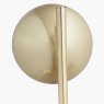 Brushed Brass Metal and White Orb Dome Floor Lamp Brushed Brass Metal and White Orb Dome Floor Lamp