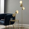 Brushed Brass Metal and White Orb Dome Floor Lamp Brushed Brass Metal and White Orb Dome Floor Lamp