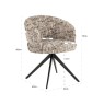 Serenity Swivel Dining Chair (Omara Brown) by Richmond Interiors Serenity Swivel Dining Chair (Omara Brown) by Richmond Interiors