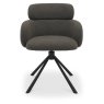 Hugo Swivel Dining Chair (Brown Boucle Fabric) by Bentley Designs Hugo Swivel Dining Chair (Brown Boucle Fabric) by Bentley Designs