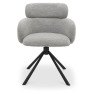 Hugo Swivel Dining Chair (Grey Boucle Fabric) by Bentley Designs Hugo Swivel Dining Chair (Grey Boucle Fabric) by Bentley Designs