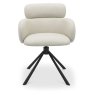 Hugo Swivel Dining Chair (Ivory Faux Leather) by Bentley Designs Hugo Swivel Dining Chair (Ivory Faux Leather) by Bentley Designs