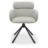 Hugo Swivel Dining Chair (Light Grey Faux Leather) by Bentley Designs Hugo Swivel Dining Chair (Light Grey Faux Leather) by Bentley Designs