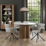 Hugo Swivel Dining Chair (Light Grey Faux Leather) by Bentley Designs Hugo Swivel Dining Chair (Light Grey Faux Leather) by Bentley Designs