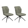 Pair of Catania Swivel Dining Chairs (Green) Pair of Catania Swivel Dining Chairs (Green)