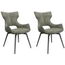 Pair of Raphael Swivel Dining Chairs (Green) Pair of Raphael Swivel Dining Chairs (Green)