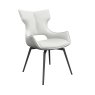 Pair of Raphael Swivel Dining Chairs (White Faux Leather) Pair of Raphael Swivel Dining Chairs (White Faux Leather)