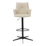 Joseph Swivel Bar Stool (Ivory PU Leather)