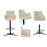 Joseph Swivel Bar Stool (Ivory PU Leather) Joseph Swivel Bar Stool (Ivory PU Leather)