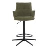 Joseph Swivel Bar Stool (Green Fabric) Joseph Swivel Bar Stool (Green Fabric)