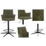 Joseph Swivel Bar Stool (Green Fabric) Joseph Swivel Bar Stool (Green Fabric)