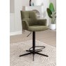 Joseph Swivel Bar Stool (Green Fabric) Joseph Swivel Bar Stool (Green Fabric)
