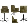 Joseph Swivel Bar Stool (Green PU Leather) Joseph Swivel Bar Stool (Green PU Leather)