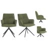 Joseph Swivel Dining Chair (Green Fabric) Joseph Swivel Dining Chair (Green Fabric)