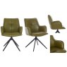 Joseph Swivel Dining Chair (Green PU Leather)