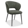Pair of Arlo Dining Chairs (Green Fabric) by Bentley Designs