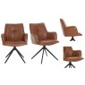Joseph Swivel Dining Chair (Tan PU Leather) Joseph Swivel Dining Chair (Tan PU Leather)