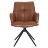 Joseph Swivel Dining Chair (Tan PU Leather) Joseph Swivel Dining Chair (Tan PU Leather)