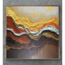 Golden Waves In Abstract 90 x 90cm