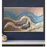 Ethereal Metallic Waves With Rich Burgundy Abstract 100 x 60cm