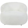 Missy Swivel Accent Chair (White Fabric)