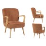 Eloise Accent Chair (Copper Fabric)