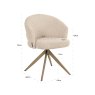 Zendaya Swivel Dining Chair (Biscotti) by Richmond Interiors Zendaya Swivel Dining Chair (Biscotti) by Richmond Interiors