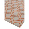 Nexus Fine Lines Silver/Orange Rug by Asiatic
