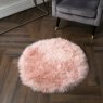 Pink Sheepskin Round Rug 70cm