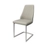Pair of Abbott Dining Chairs (Light Grey Faux Leather) Pair of Abbott Dining Chairs (Light Grey Faux Leather)