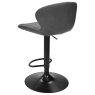Rosano Gas-Lift Bar Stool (Dark Grey Faux Leather) by Bentley Designs Rosano Gas-Lift Bar Stool (Dark Grey Faux Leather) by Bentley Designs