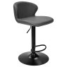 Rosano Gas-Lift Bar Stool (Dark Grey Faux Leather) by Bentley Designs Rosano Gas-Lift Bar Stool (Dark Grey Faux Leather) by Bentley Designs