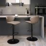 Rosano Gas-Lift Bar Stool (Stone Faux Leather) by Bentley Designs Rosano Gas-Lift Bar Stool (Stone Faux Leather) by Bentley Designs