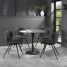 Greyson 90 x 90cm Round Bistro Table (Grey Sintered Stone Top) by Bentley Designs Greyson 90 x 90cm Round Bistro Table (Grey Sintered Stone Top) by Bentley Designs